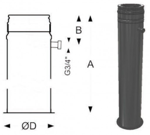 Напольный элемент с отводом конденсата (1000 мм)
