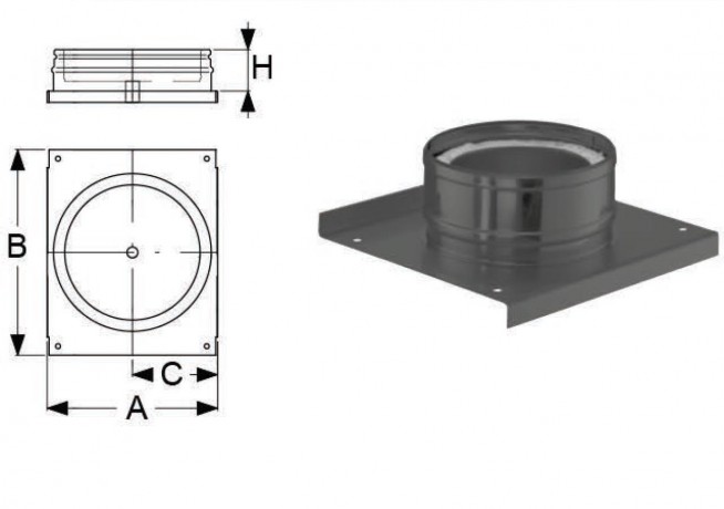 Основание с отводом конденсата