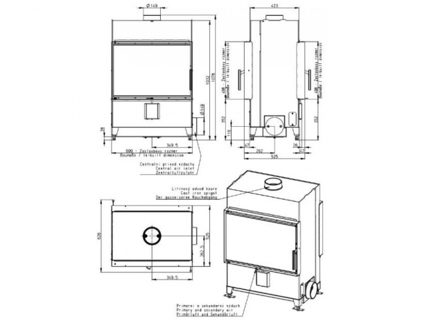 Каминная топка ROMOTOP HEAT 2G 70.50.01, AKUM