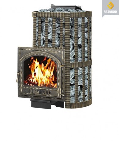 Чугунная печь для бани Везувий Ураган ковка 16 (205)
