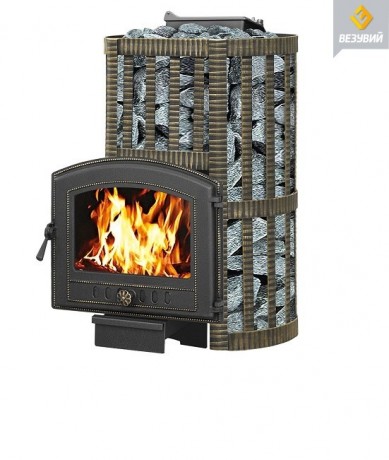Чугунная печь для бани Везувий ураган ковка 16 (224)