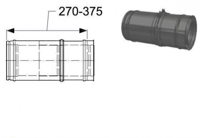 Элемент трубы раздвижной 270-375 мм