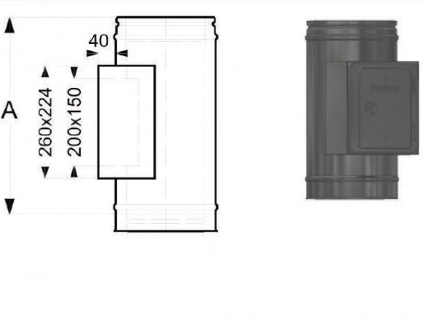 Тройник прочистки для твердого топлива