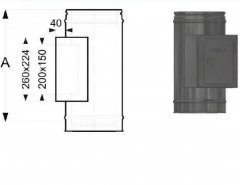Тройник прочистки для твердого топлива
