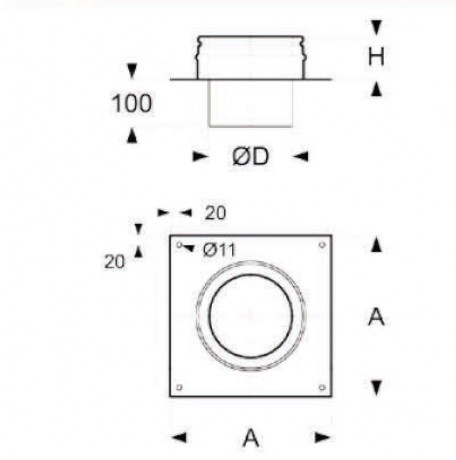 Переходник Кирпичная труба - PM50
