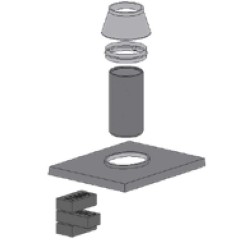 Верхний комплект под обмуровку кирпичом 11,5 см одноходовой c вентиляцией Schiedel UNI