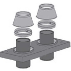 Верхний комплект под изоляцию 5 см двухходовой Schiedel UNI