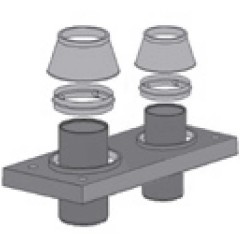 Верхний комплект под отделку 2 см двухходовой Schiedel UNI