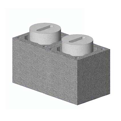 Комплект блок-опора для двухходового дымохода с вентканалом Schiedel UNI