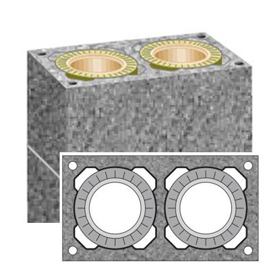 Комплект 1 пм для двухходового дымохода без вентиляции Schiedel UNI