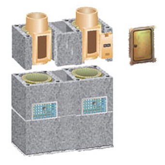 Основание для двухходового дымохода с вентканалом Schiedel UNI