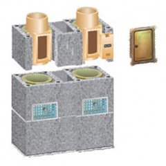 Основание для двухходового дымохода с вентканалом Schiedel UNI