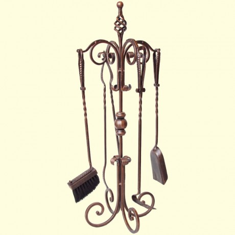 Набор для ухода за камином №784 бронза