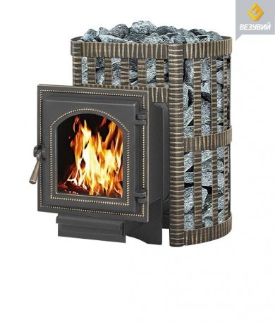 Чугунная печь для бани Везувий Легенда ковка 12 (220)
