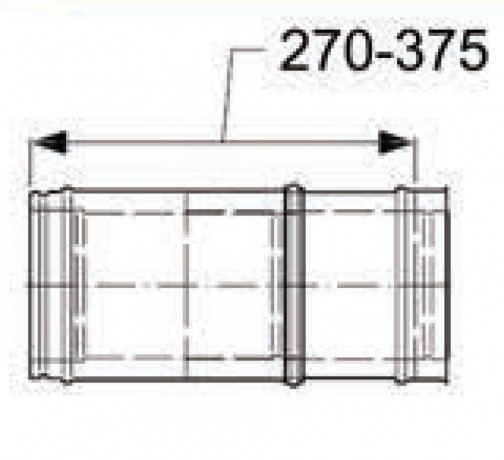 Элемент трубы раздвижной 270-375 мм