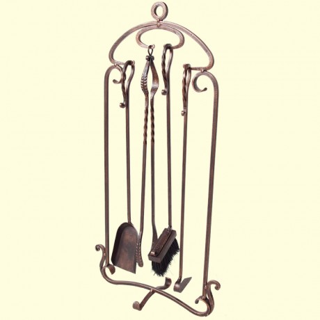 Набор для ухода за камином №824 бронза