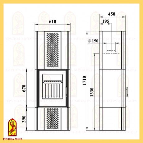 Готовый камин Бастион 8